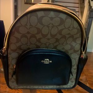 Coach backpack -midsize. Brown & black.